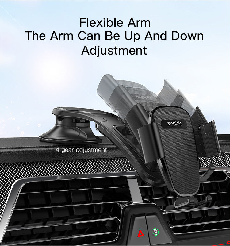 C130 phone holder Mainly ABS material Spring Clip Holder Folding Clamp Arm For Dashboard / windshild"