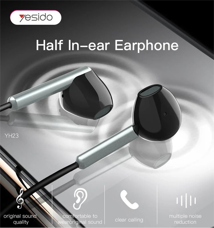 YH23 Earphone Function: Microphone, Noise Cancelling Compatible: Mobile phone, PC, ipad