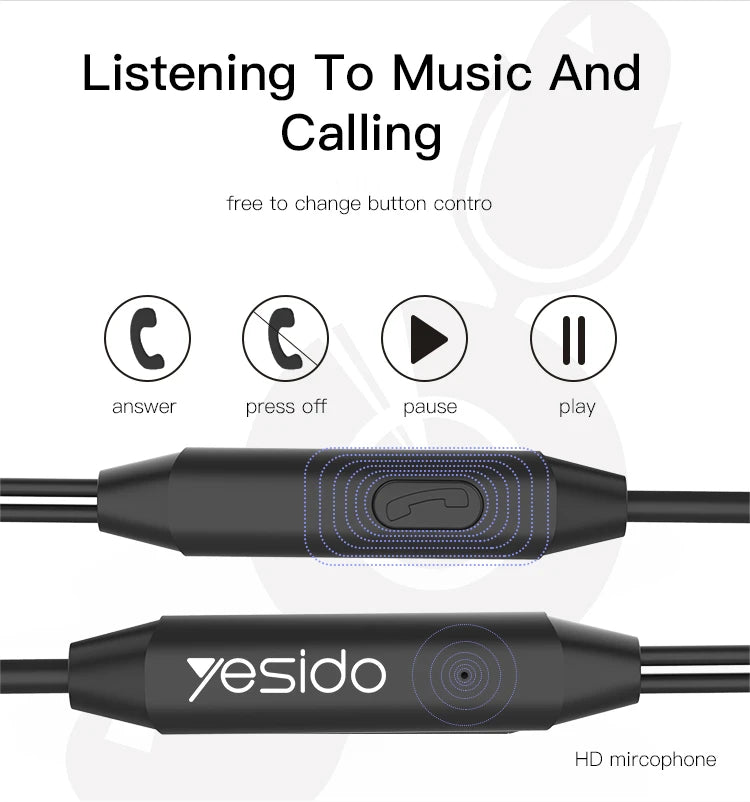 YH23 Earphone Function: Microphone, Noise Cancelling Compatible: Mobile phone, PC, ipad