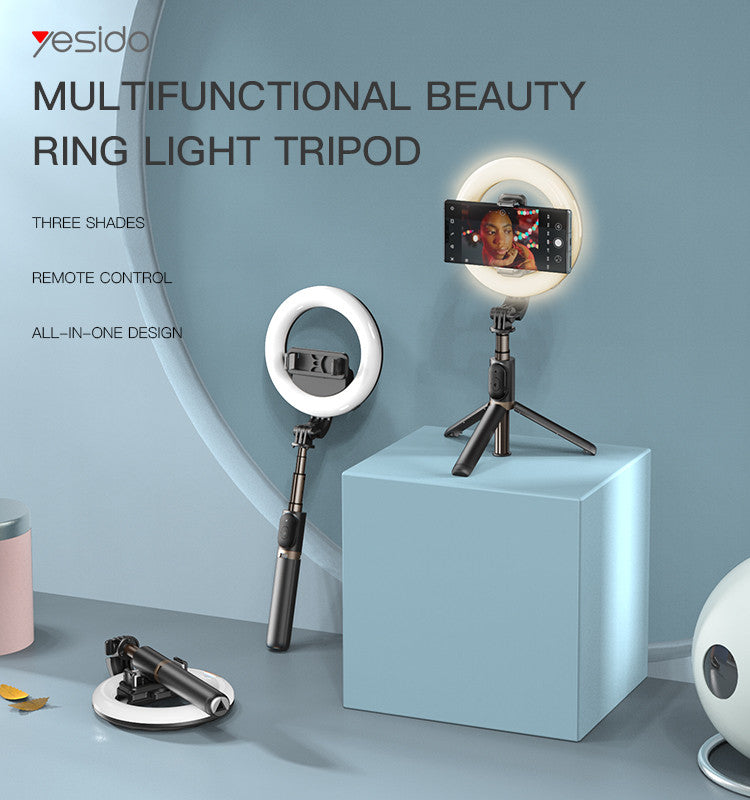 SF12 9 colors' adjustment wirless bluetooth flash light live selife stand 9 model of different light Rechargable battery