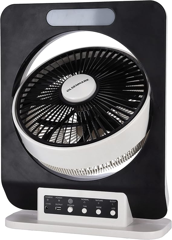 12"Rechargeable Fan with Rmt 1x3