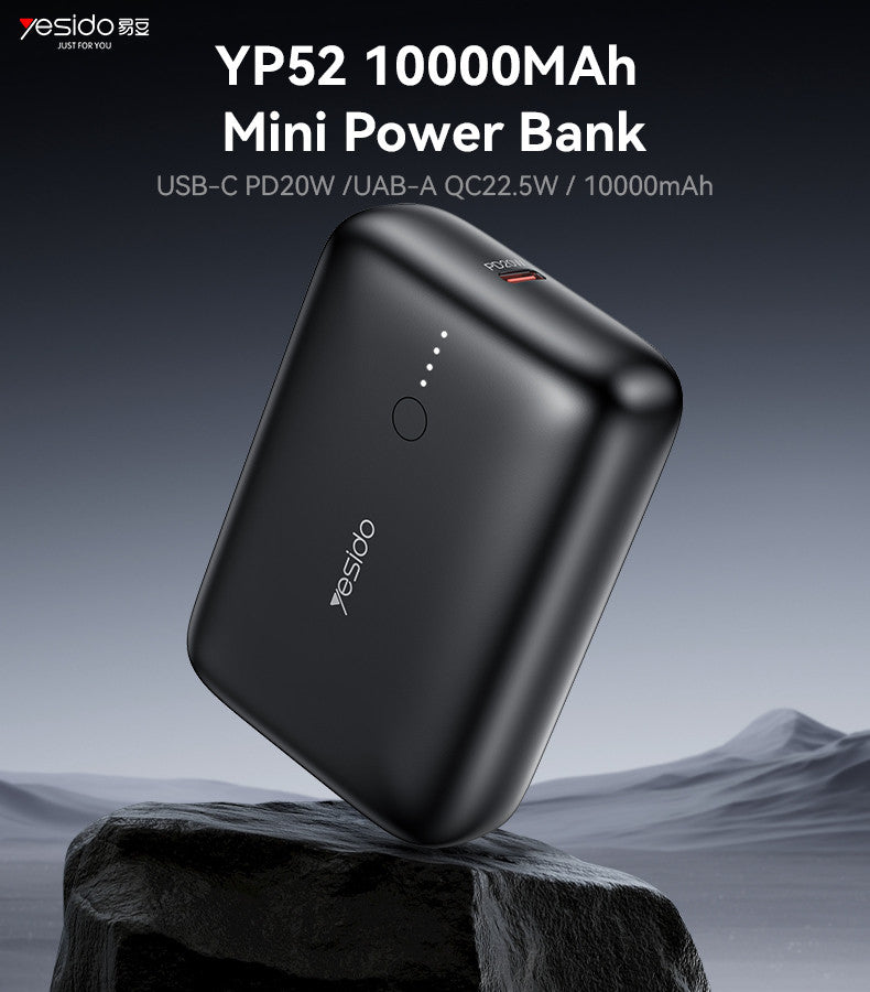 YP52 Mini 10000mAh Power Bank 10000mAh Capacity Max 22.5W Fast Charging