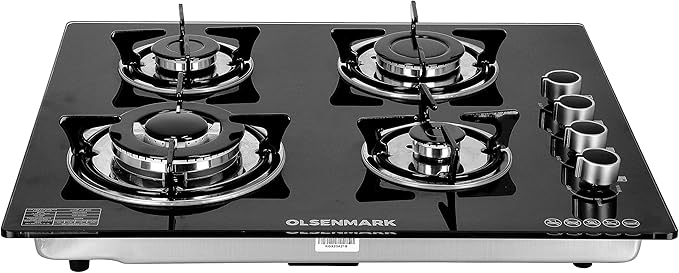 2In1 Gas Hob 8mm Hard Temprd Glss 1x1