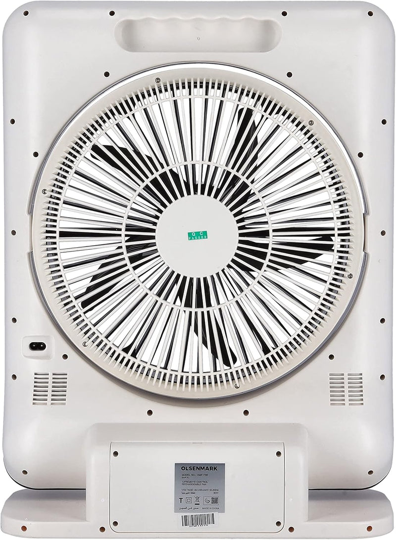 12"Rechargeable Fan with Rmt 1x3