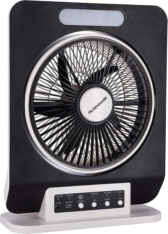 12"Rechargeable Fan with Rmt 1x3