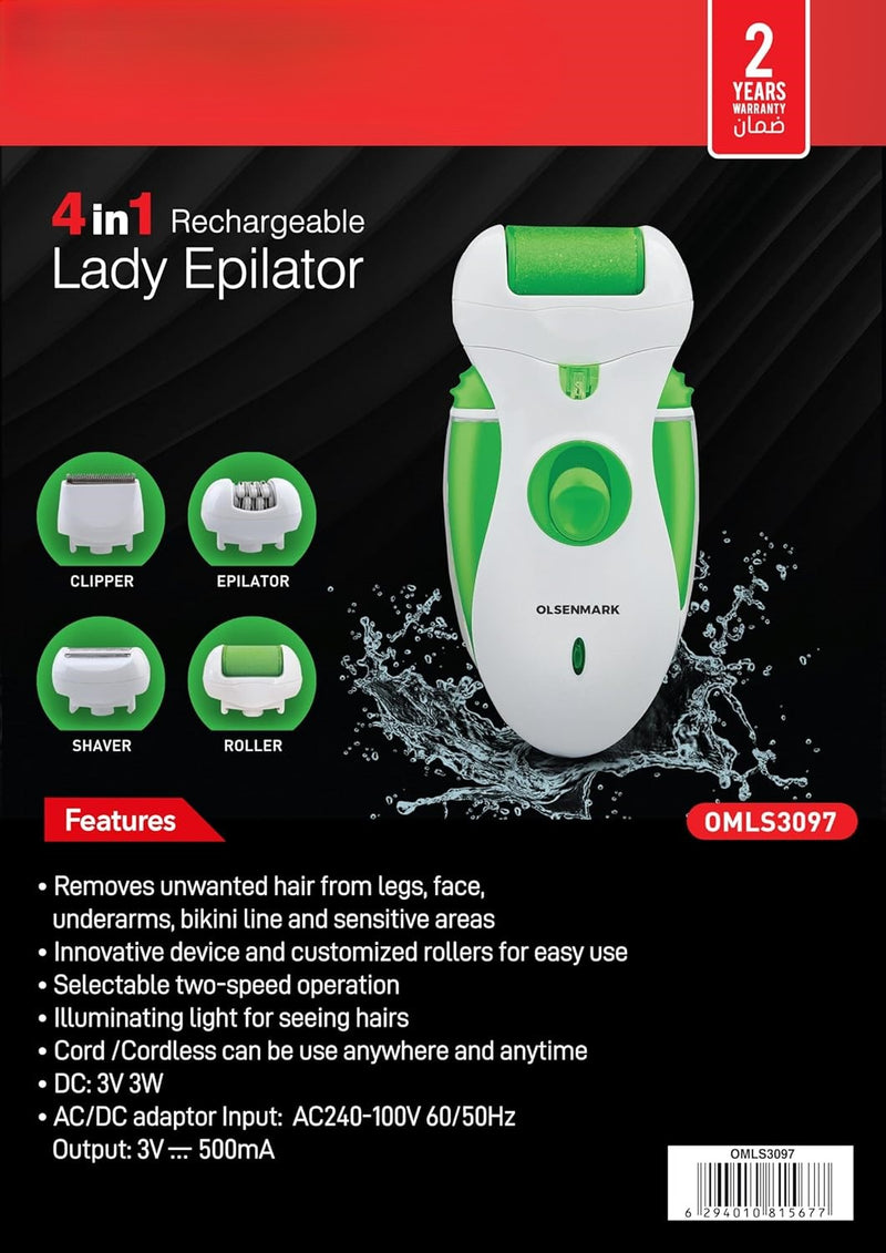 4 In 1 Rech Lady Epilator 1x24