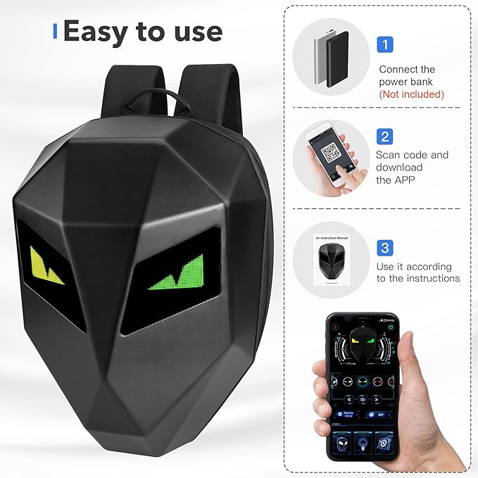 LED EYE KNIGHT BACKPACK WITH APP & BLUETOOTH