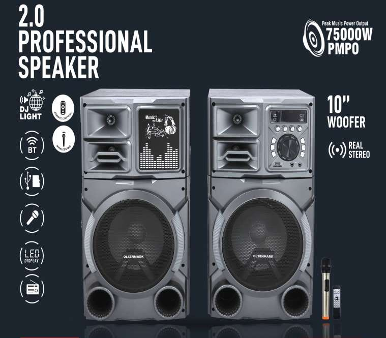 HighPower 2.0 Prof.Speaker/Usb/Bt/Rec2x1