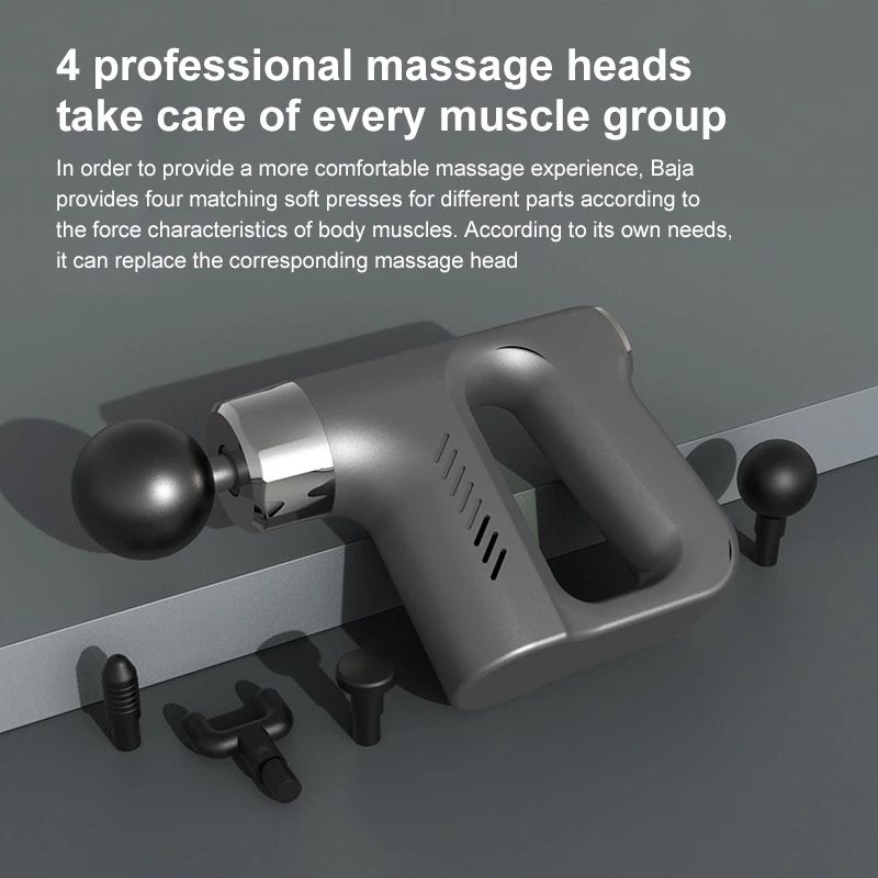 Double handle 5 in1 Fascial Massager, High quality Device, Rechargeable Electric Massager Vibration Massage Fascia Portable Fitness Equipment KH-740 Massage Deep Tissue Super Quiet Labor-Saving, Lightweight Mini Handheld