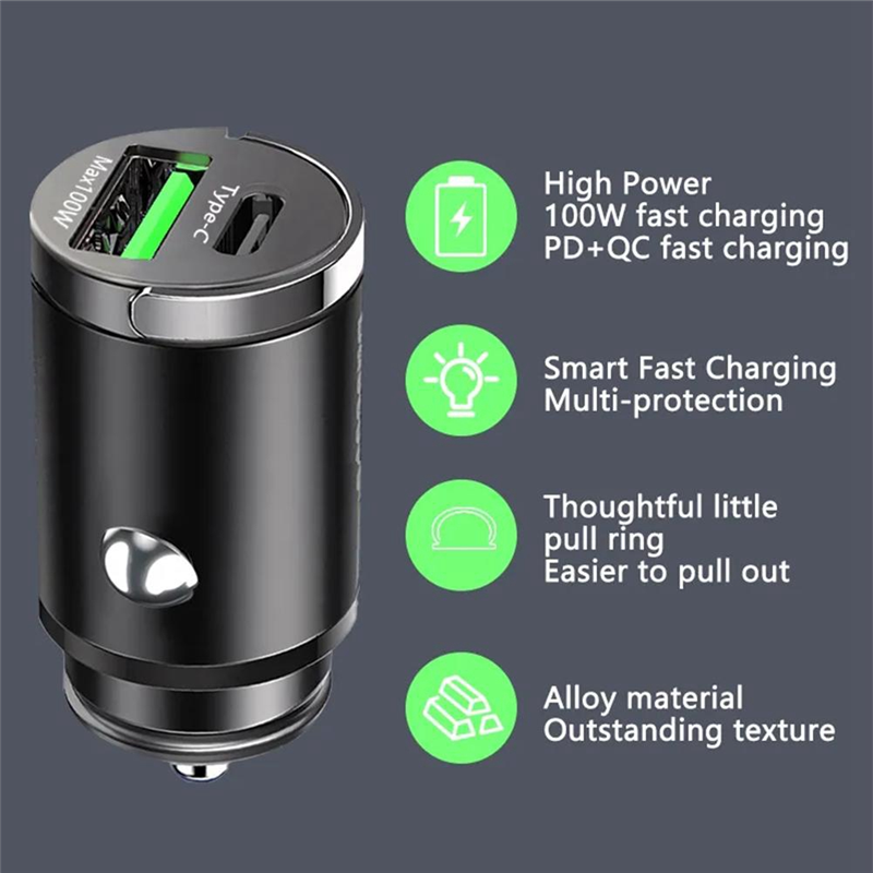 HEPU HP-781 55W Aluminum Alloy Car Charger