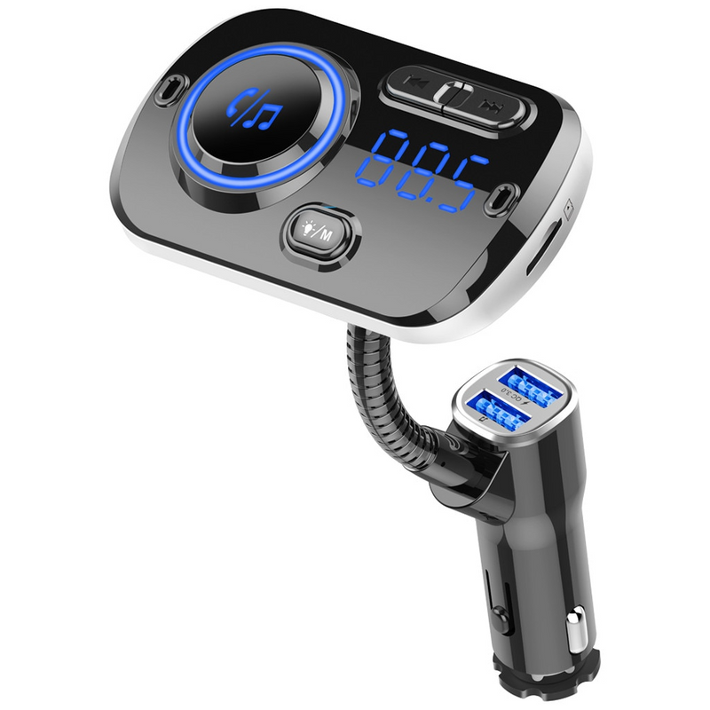 Portable Car FM Transmitter with USB Charger and AUX Input