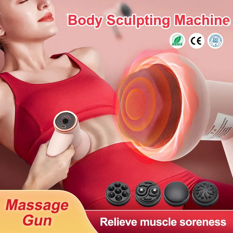 Body Sculpting Machine, Cellulite Massager Electric Body Massage Gun for Belly/Leg/Arms Portable Shaping Slimming Massage Hammer