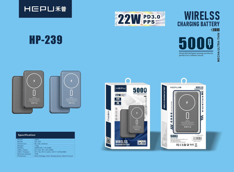 HEPU HP-239: Powerful 5000mAh Power Bank