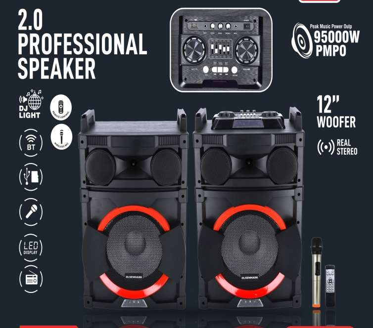 HighPower 2.0 Prof.Speaker/Usb/Bt/Rec2x1