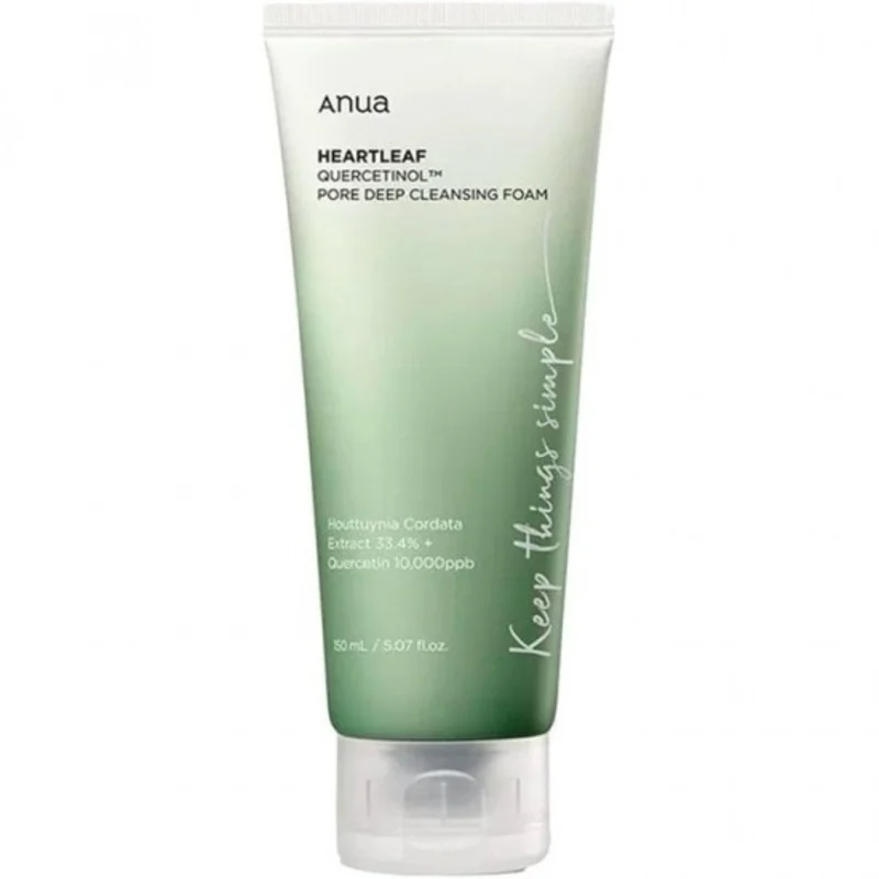 ANUA Heartleaf Quercetinol Pore Deep Cleansing Foam 150ml/ 5.07 fl.oz, Double Cleansing