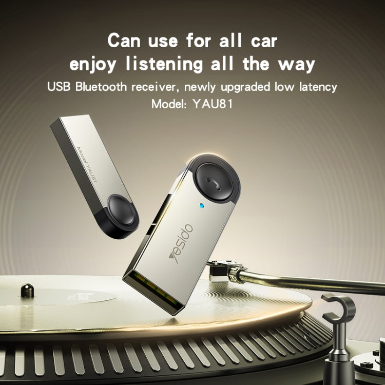 YAU81 Bluetooth Receiver Material: Zinc Alloy + ABS Bluetooth Receiver For on Car/Speaker/Television Display  music