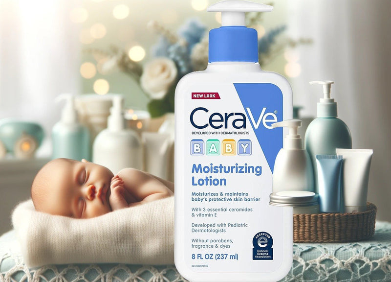 CeraVe Baby Moisturizing Lotion | Gentle Hydration for Sensitive Baby Skin | With Ceramides & Vitamins, Fragrance-Free, 16 fl oz