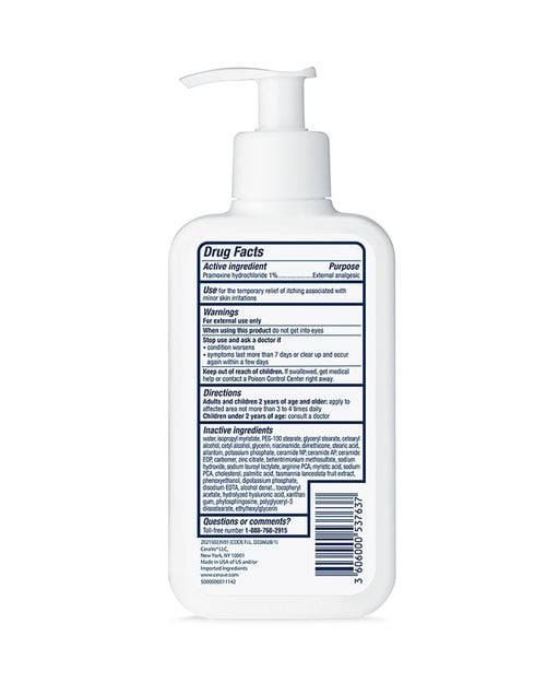 CeraVe Itch Relief Moisturizing Lotion 8 oz (237ml) – Fast-Acting Soothing Relief for Dry, Itchy Skin with Pramoxine Hydrochloride