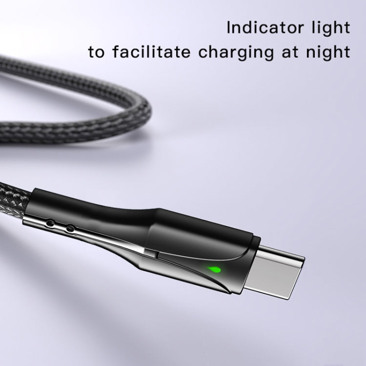 CA98 2.4A LED Display Data cable 2M IOS-TYPEC-MICRO 2m with LED light  TPE+ braided data cable 65 pcs copper wire *2C 16 pcs copper wire *2C PVC+ PP braided OD: 4.0mm Output : 2.4A