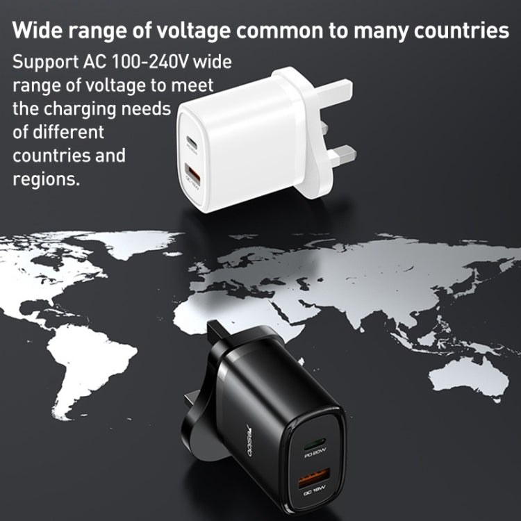 YC46 UK  20W Fast Charging Home  Charger(USB-A+TC)