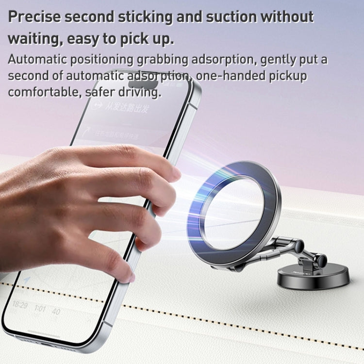 C203 Magsafe Magnetic Phone Holder Function: shrink and fold Material: zinc alloy metal, three-axis  special metal rotating shaft can withstand