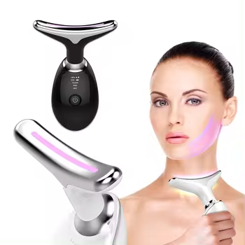 EMS Neck Lifting Massager Microcurrent Electric Neck Massager Wrinkle Remover Device Led Photon Therapy Skin Tightening Face