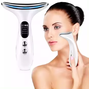 EMS Neck Lifting Massager Microcurrent Electric Neck Massager Wrinkle Remover Device Led Photon Therapy Skin Tightening Face