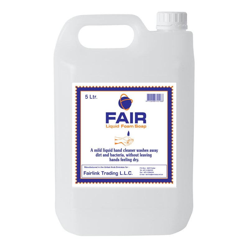 FAIR Lemon-Scented Liquid Foam Soap - Gentle Hand Cleaning with a Fresh Citrus Scent