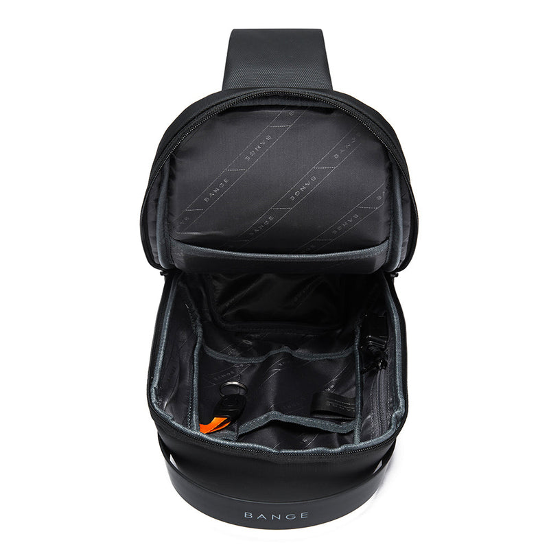 7221 sling bag with USB 34*10*18cm 0.46kg