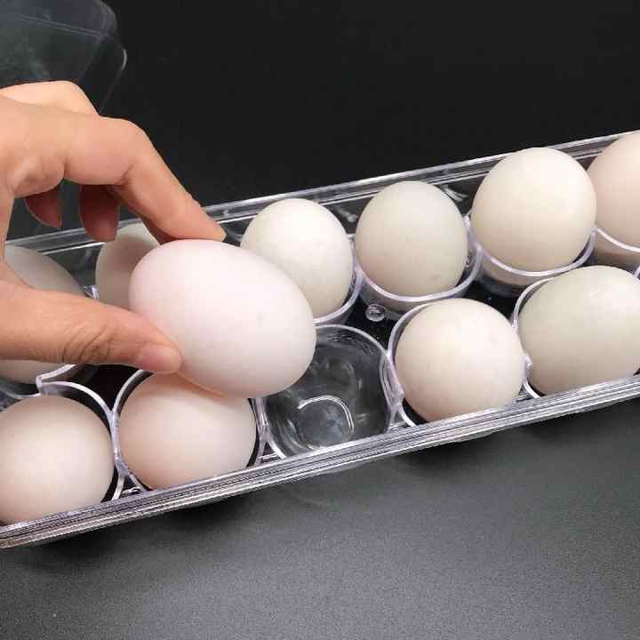 Clear Plastic Egg Tray for Organized Fridge Storage