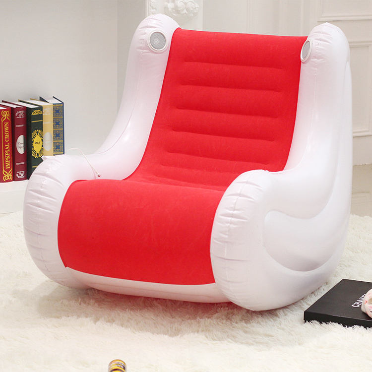 Gaming Best inflatable Flocking Music Sofa Chair with Speaker