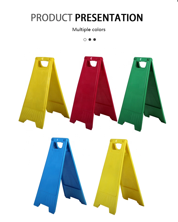 Plastic yellow Folding slippery hazard Warning safety Caution signage Wet Floor Sign board