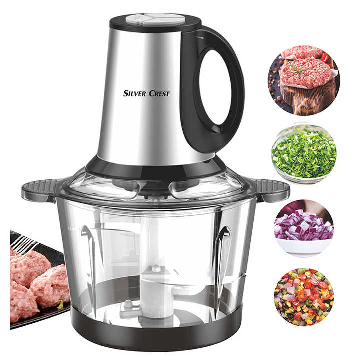 Powerful 4800W Meat Grinder with Safety Interlock - Silver Crest