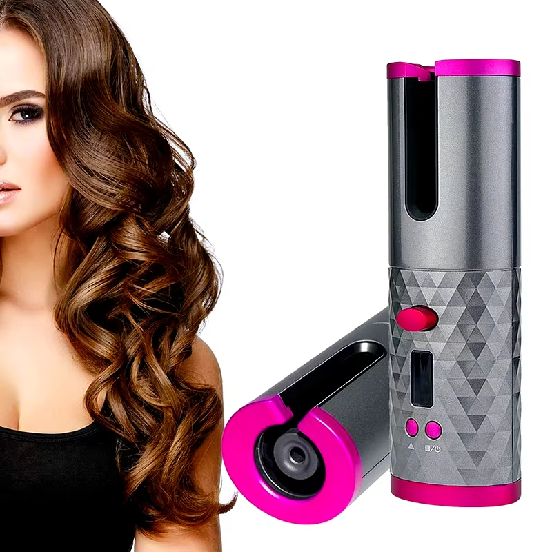 PRITECH Wireless USB Rechargeable Professional Electric Mini Automatic Hair Curler Ceramic