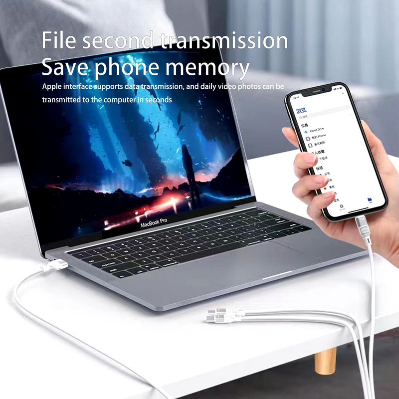 Earldom Two for Three Data Cable - Charge Multiple Devices with One Cable