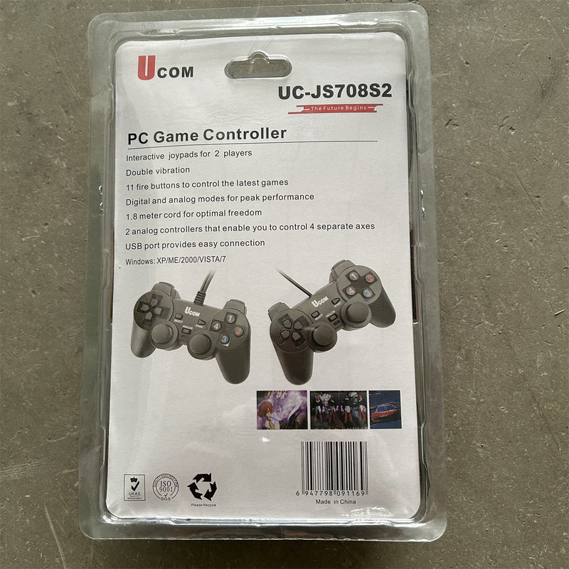 Ucom 208-2 TwinShock Joypad with Free Games - Wired PC Controller