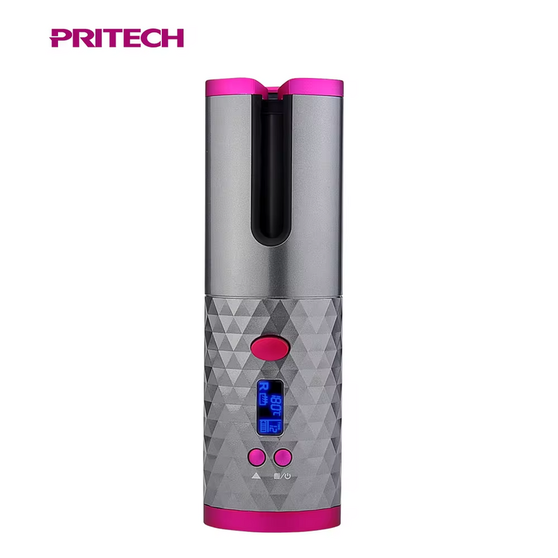 PRITECH Wireless USB Rechargeable Professional Electric Mini Automatic Hair Curler Ceramic