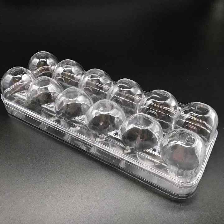 Clear Plastic Egg Tray for Organized Fridge Storage