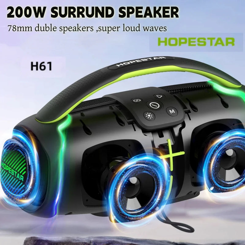 HOPESTAR H61 1+1 Series - Powerful Stereo Sound with LED Lightshow