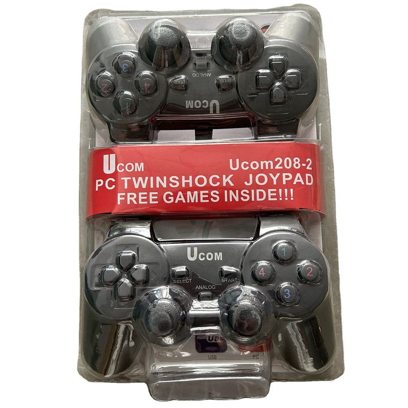 Ucom 208-2 TwinShock Joypad with Free Games - Wired PC Controller