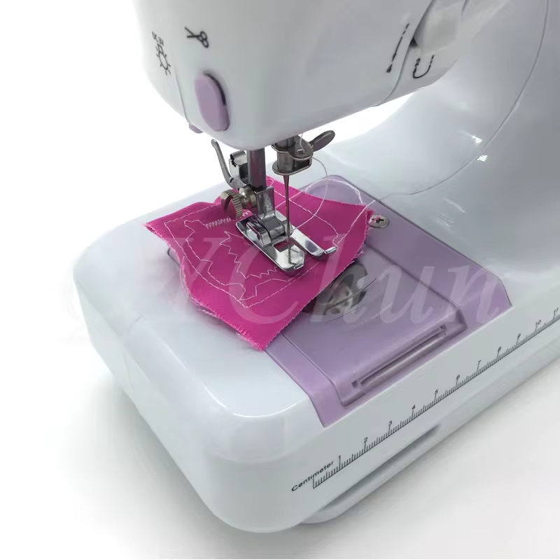 Portable Sewing Machine Mini Electric Household Crafting Mending Overlock 12 Stitches With Presser Foot Pedal Beginners