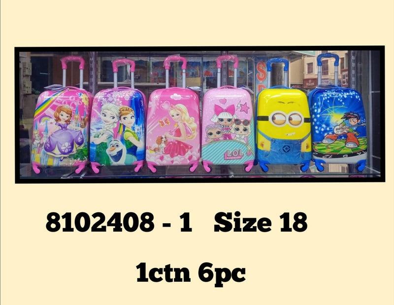 Popular Cartoon Character 18-Inch Kids' Luggage Set (6-Piece)