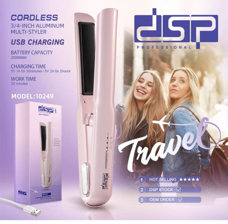 DSP Professional Cordless Hair Straightener: Powerful, Portable, and Versatile