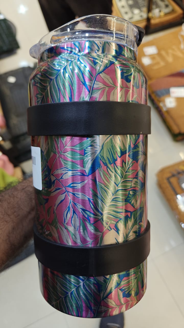 Tropical Leaf Insulated Travel Mug - Keep Your Drinks Hot or Cold!