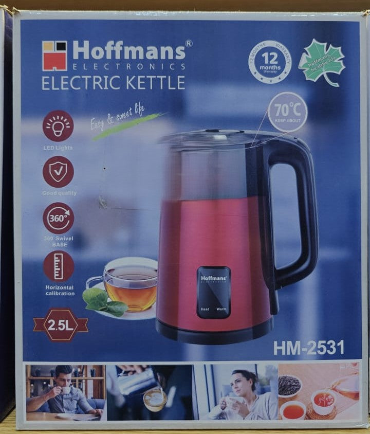 Hoffmans Kettle: 2.5L Electric Kettle with 360° Swivel Base