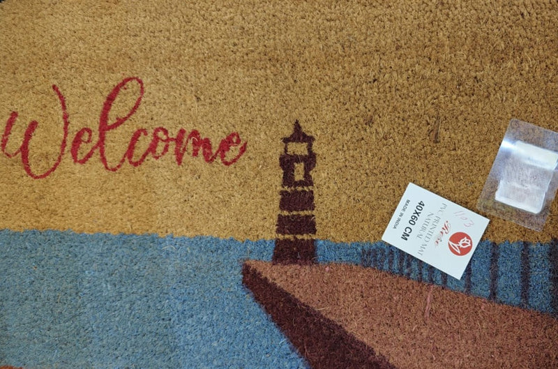 Cityscape Coir Doormat with London Skyline Design