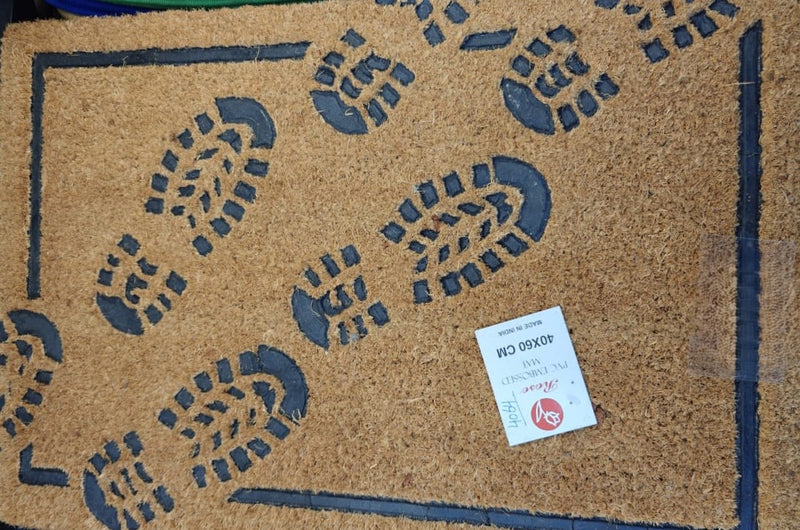 Footprint Coir Door Mat - Durable, Weather-Resistant, Anti-Slip