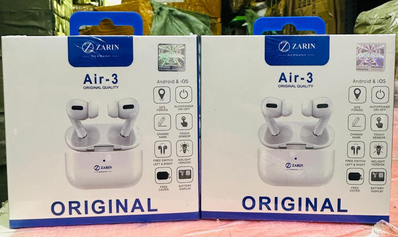 Zarin Air-3 Earbuds: Premium Wireless Audio for Android & iOS