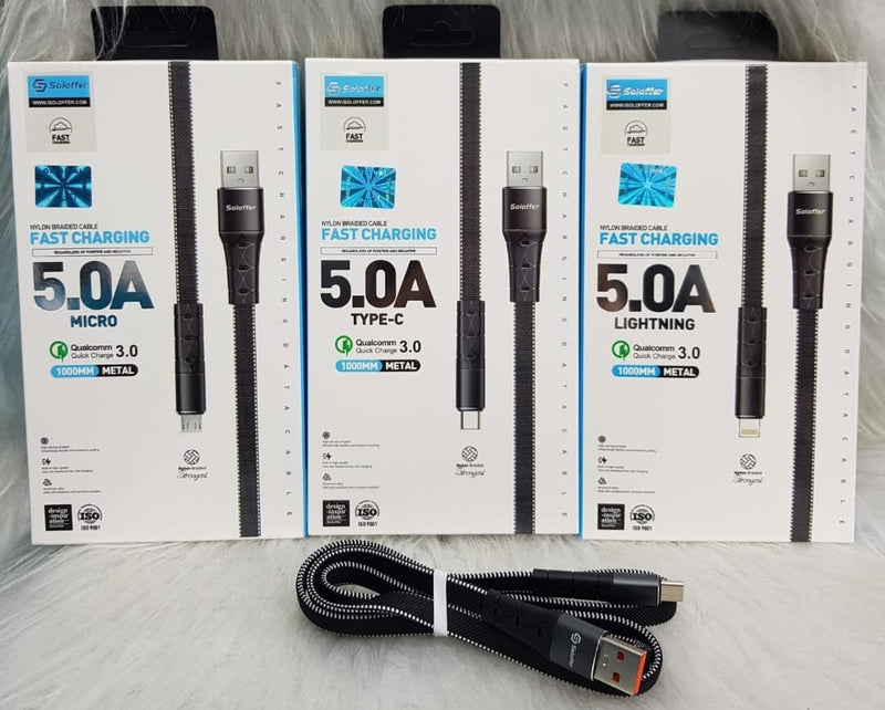 Soloffer 5A Fast Charging Cable - Durable and Efficient Charging Solution