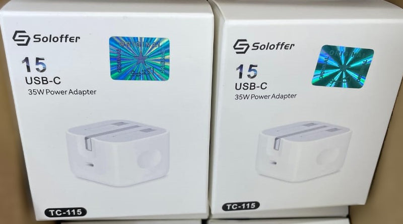 Soloffer 15W USB-C Power Adapter - Fast Charging for Your Devices